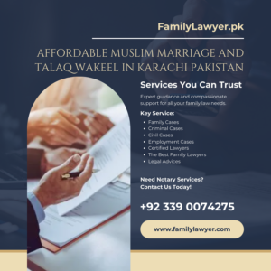 Affordable Muslim Marriage and Talaq Wakeel in Karachi Pakistan