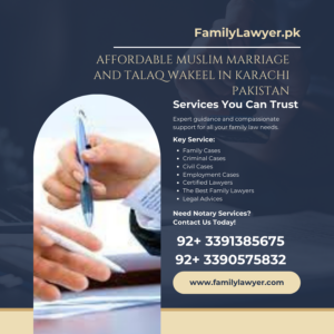 Affordable Muslim Marriage and Talaq Wakeel in Karachi Pakistan